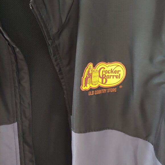 Cracker Barrel Restaurant Logo Mens jacket size 2XL black gray old country store - Picture 4 of 5